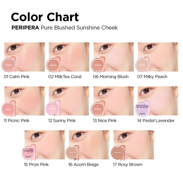 Má Hồng Peripera Pure Blushed Sunshine Cheek