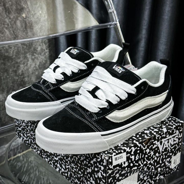 HÀNG SẴN_Giày Sneaker Van Imran Potato Black White, Giayf Vans Knu skool trắng đen bản