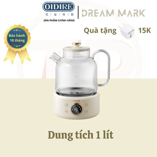 Ấm pha trà oidire odi-hc01, 1.0l, lõi lọc inox 304, nấu nước, nấu trà, bình trà giữ nhiệt, ấm điện thủy tinh pha cafe