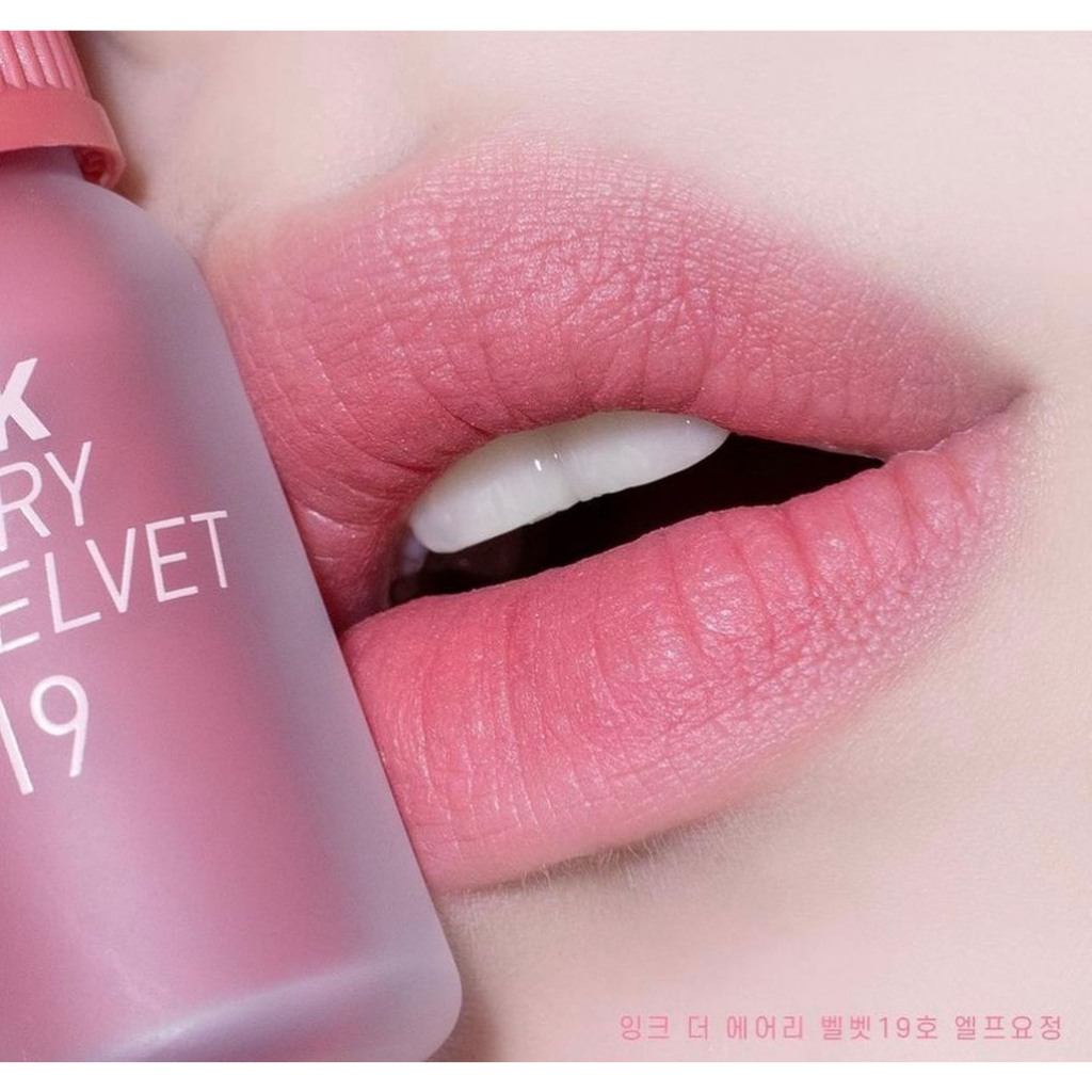 Son Ink Airy Màu 19 Elf Light Rose Hồng Sáng MLBB Kem Lì Peripera Ink Airy Velvet Lip Tint 4g