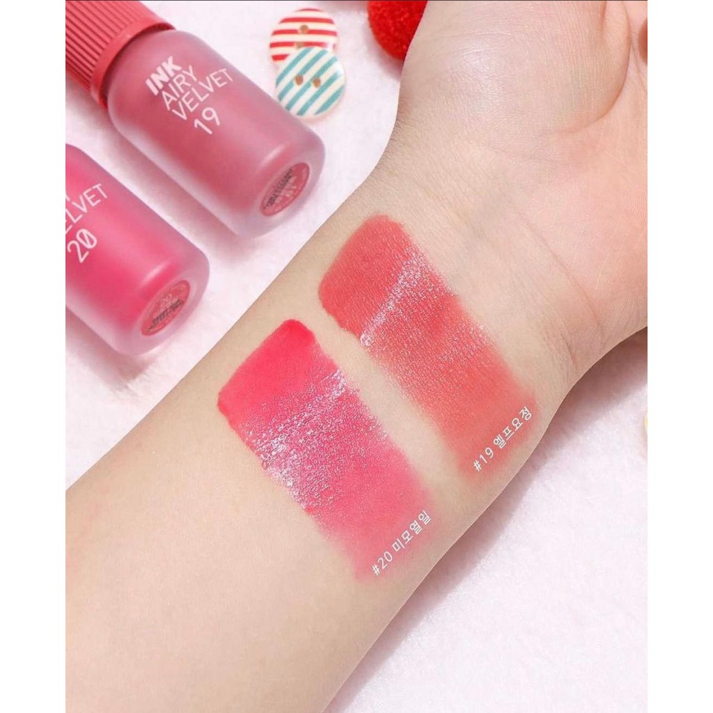 Son Ink Airy Màu 19 Elf Light Rose Hồng Sáng MLBB Kem Lì Peripera Ink Airy Velvet Lip Tint 4g
