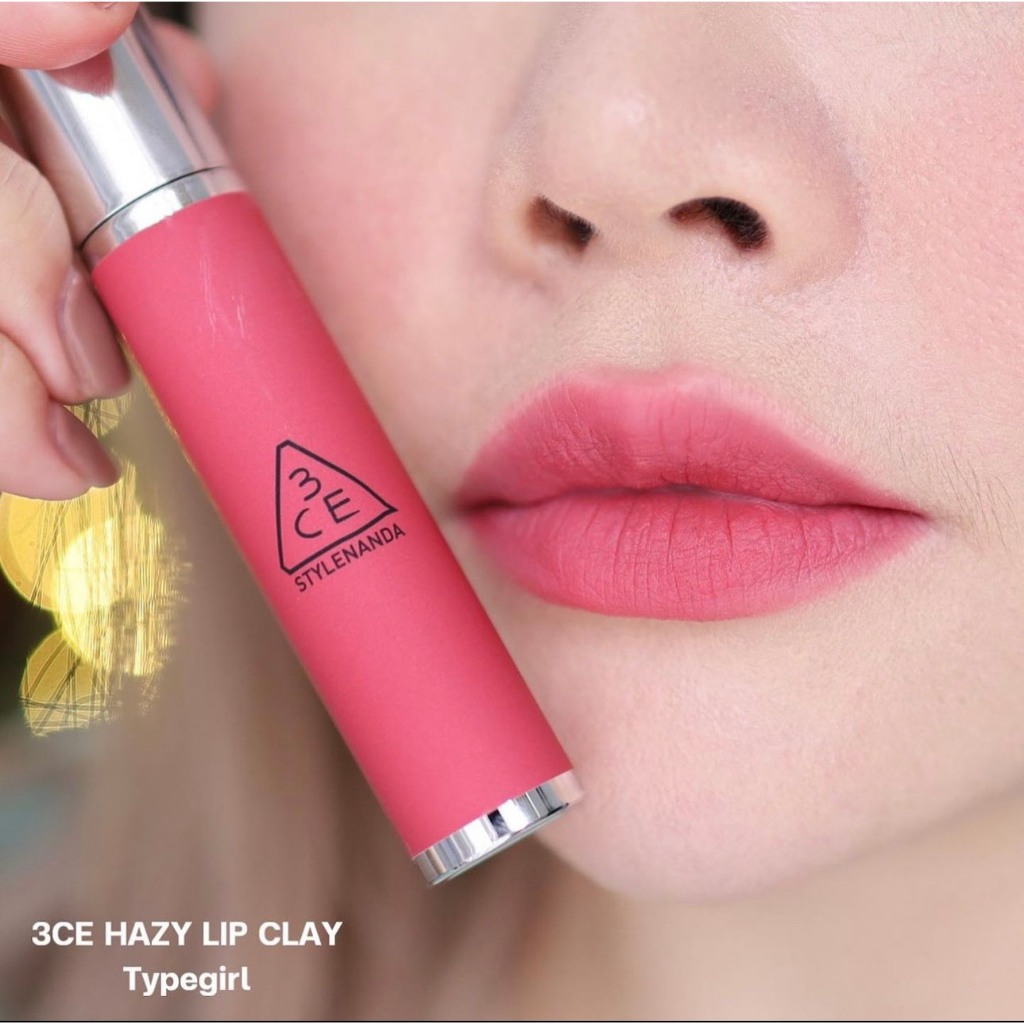 Son Kem 3CE Hazy Lip Clay 4g TYPE GIRL Hồng Anh Đào