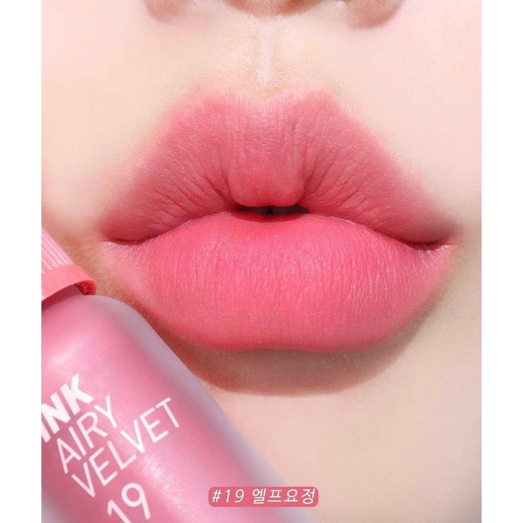 Son Ink Airy Màu 19 Elf Light Rose Hồng Sáng MLBB Kem Lì Peripera Ink Airy Velvet Lip Tint 4g