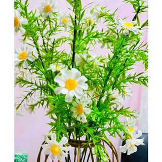 Nhánh cỏ điểm hoa cúc( dùng trang trí bó hoa , giỏ hoa)