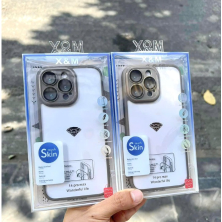 Ốp lưng X&M Skin cho iPhone 12 Pro Max/ 13 Pro Max/ 14 Pro Max/ 15 Pro/ 15 Pro Max bảo vệ cụm camera