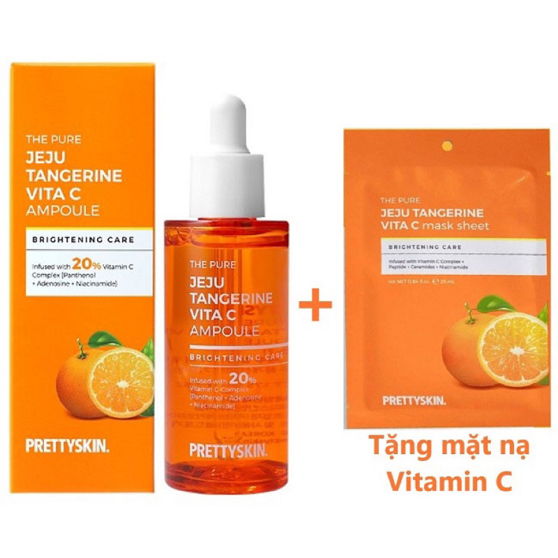 💥Bộ 3 Dưỡng Trắng Phục Hồi từ Tinh Chất Vitamin C Cao Cấp- PRETTYSKIN❤️