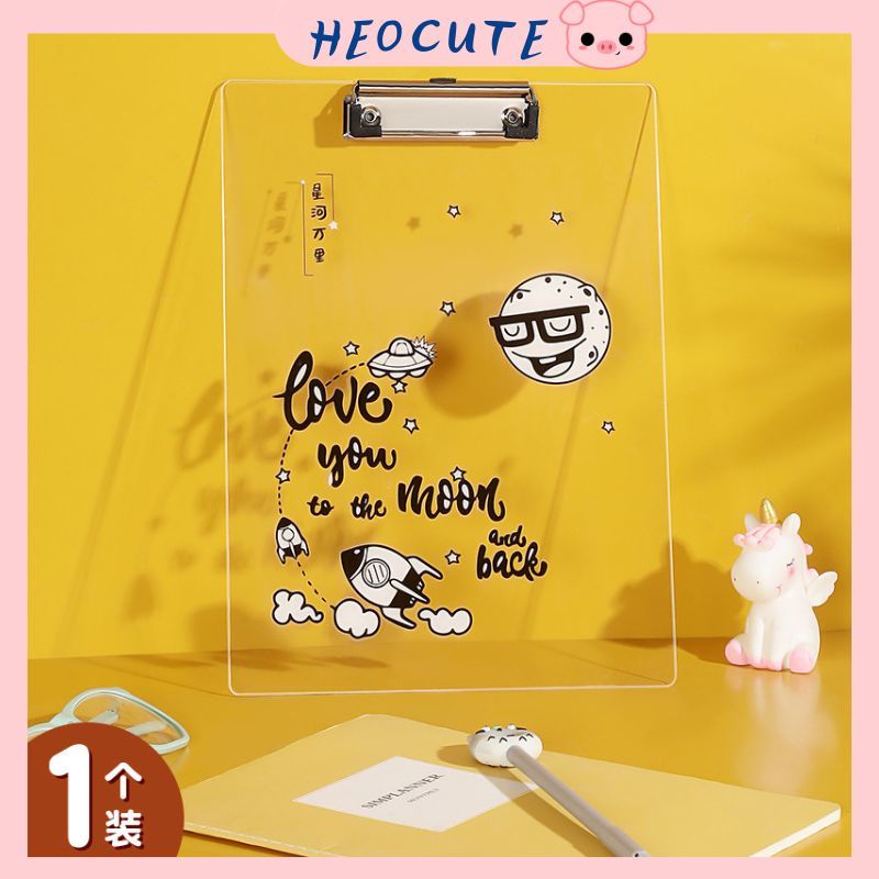 Bìa Trình Ký A4, Kẹp Tài Liệu A4 Trong Suốt In Hình Dễ Thương