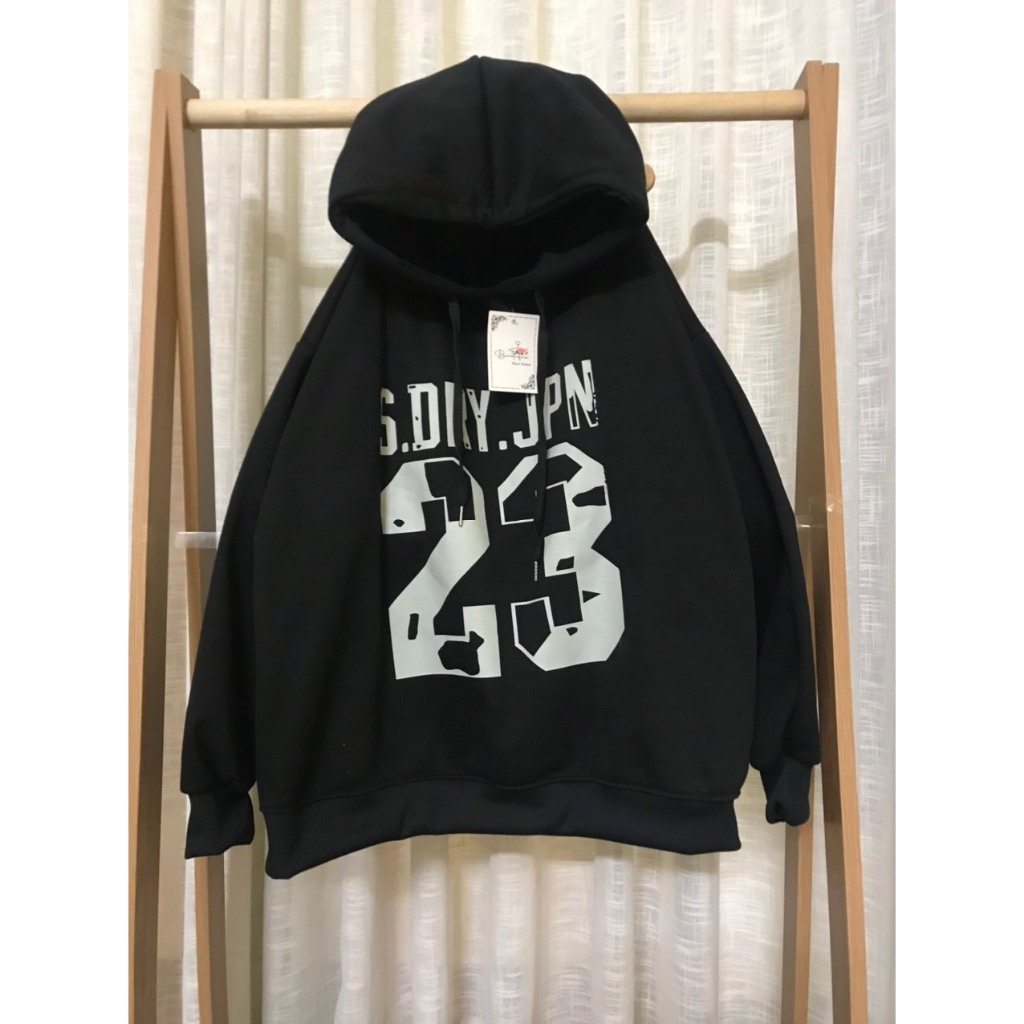 Áo hoodie nỉ 23 JP cá tính, áo cặp khoác mũ 2 lớp nam nữ mùa đông chất nỉ tàu ép lông nhung cao cấp loại 1