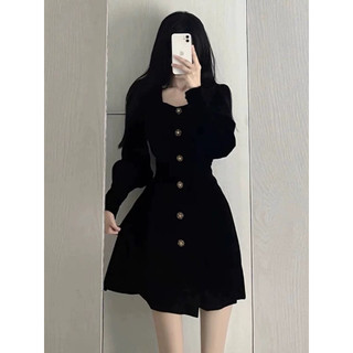 [CÓ LOẠI BIGSIZE] Đầm Ulzzang Nhung Cổ Vuông - Kèm ảnh thật