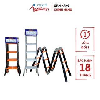 Thang nhôm gấp 4 đoạn 3m7 - 4m7 - 5m8 đa năng