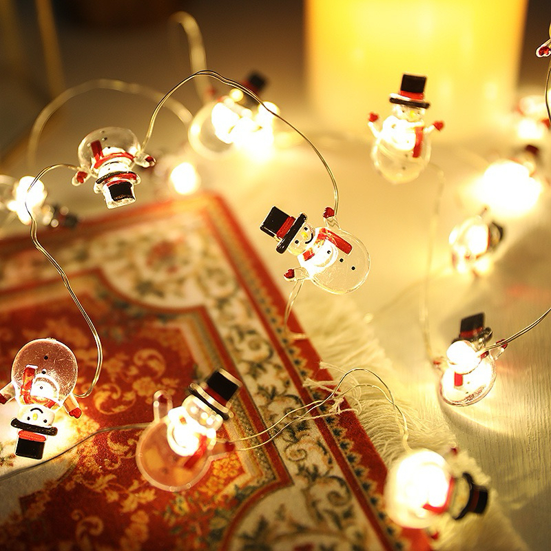 Dây Đèn Ông Già Noel Dây Đèn Người Tuyết/Nơ Trang Trí Noel Giáng Sinh - Yori Party