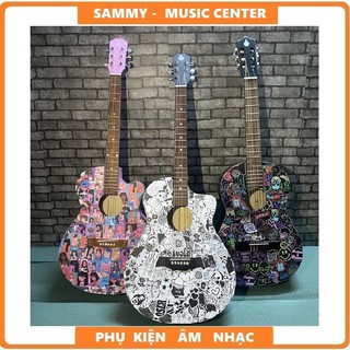 Bộ Sticker Dán Trang Trí Đàn Guitar Organ Dán Đẹp Che Khuyết Điểm và Trang Trí Guitar