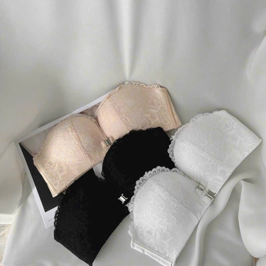 Áo lót không dây- Áo ngực nữ - Bra cài trước chống tuột, có bàn tay nâng ngực tạo khe, dành cho áo hở vai