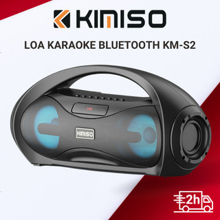 Loa karaoke bluetooth KIMISO KM-S2 kèm mic không dây, hiệu ứng đèn led sống động, âm bass cực hay - Hàng nhập khẩu chính