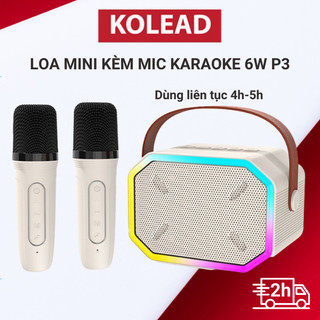 Loa Karaoke Bluetooth P3 KOLEAD Kèm 1- 2 Micro Không Dây,Âm Thanh Siêu Hay,Sang Trọng Nhỏ Gọn Tiện Lợi,dễ dàng mang theo