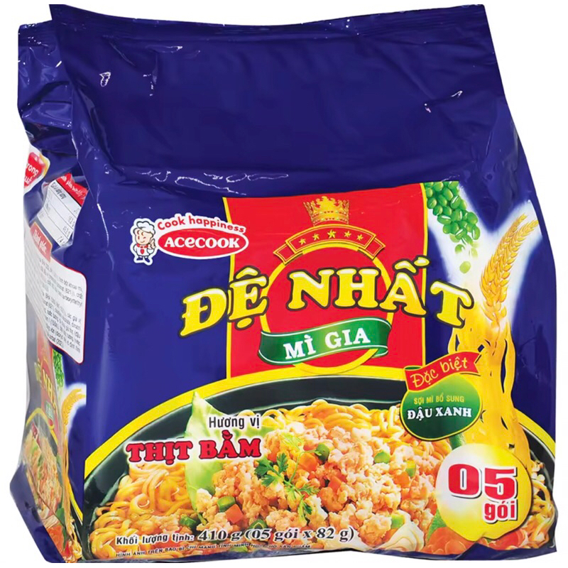 Lốc 10 gói mì thịt bằm đệ nhất 82g