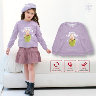 Áo bé gái  thu đông size đại, áo nỉ cho bé dài tay size đại style Hàn Quốc cỡ 11 - 38 kg