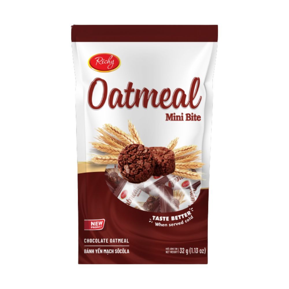 Combo 5 túi bánh yến mạch Oatmeal Richy mix 3 vị sữa, phô mai, socola