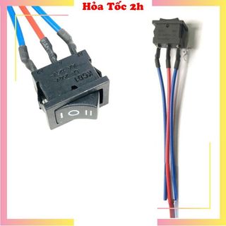 Công tắc bập bênh 10x15mm 3 chân 3 chế độ on-off-on lắp đèn pha xe máy
