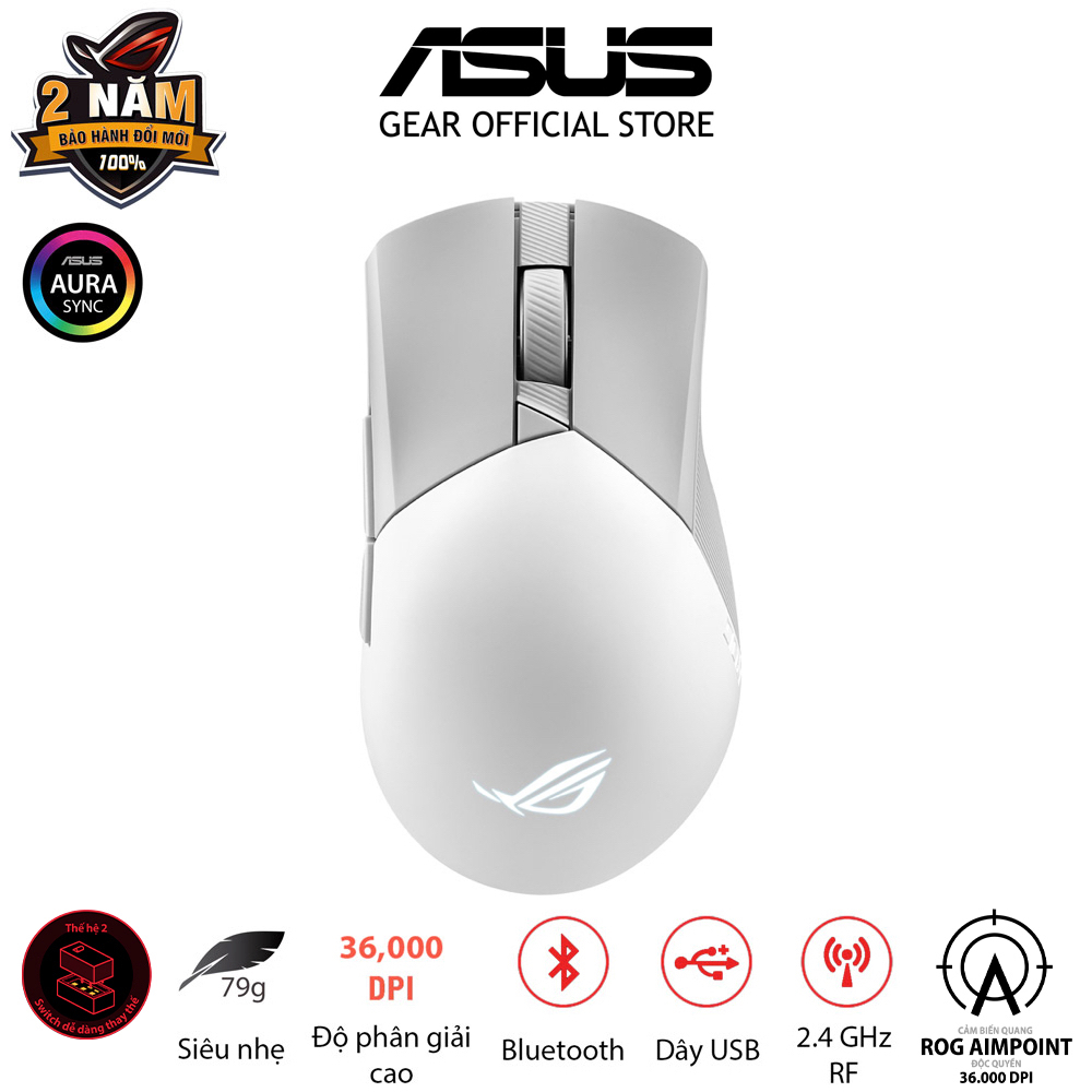 Chuột game FPS không dây ASUS ROG GLADIUS III Wireless AIMPOINT , cảm biến Rog Aimpoint,