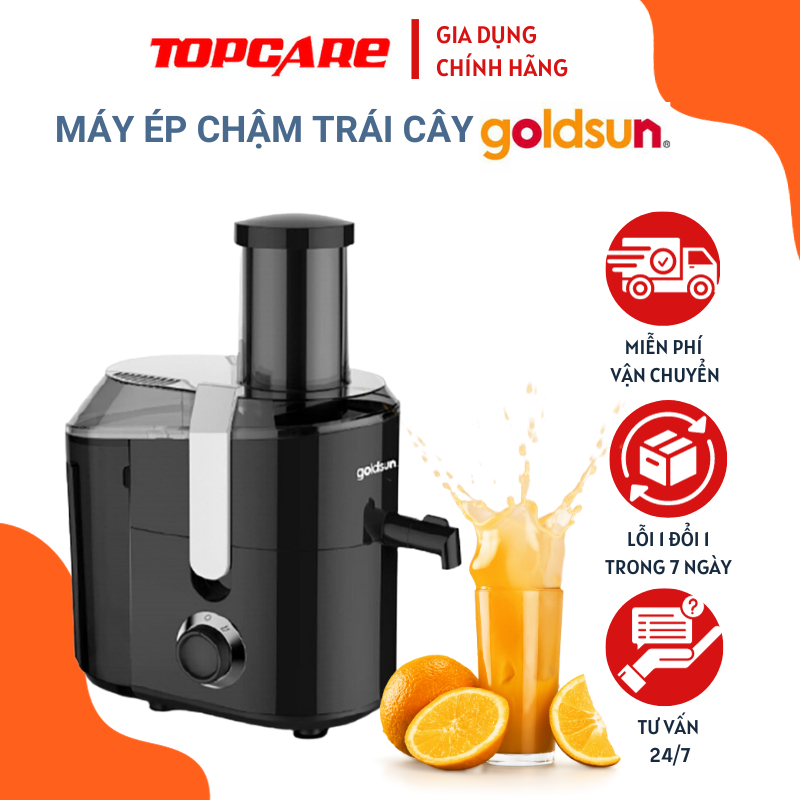 Máy ép trái cây Goldsun công suất 600W, máy ép chậm trái cây, hoa quả, nước ép