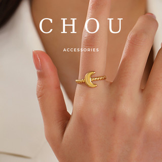 Nhẫn titan mặt trăng | chou accessories |