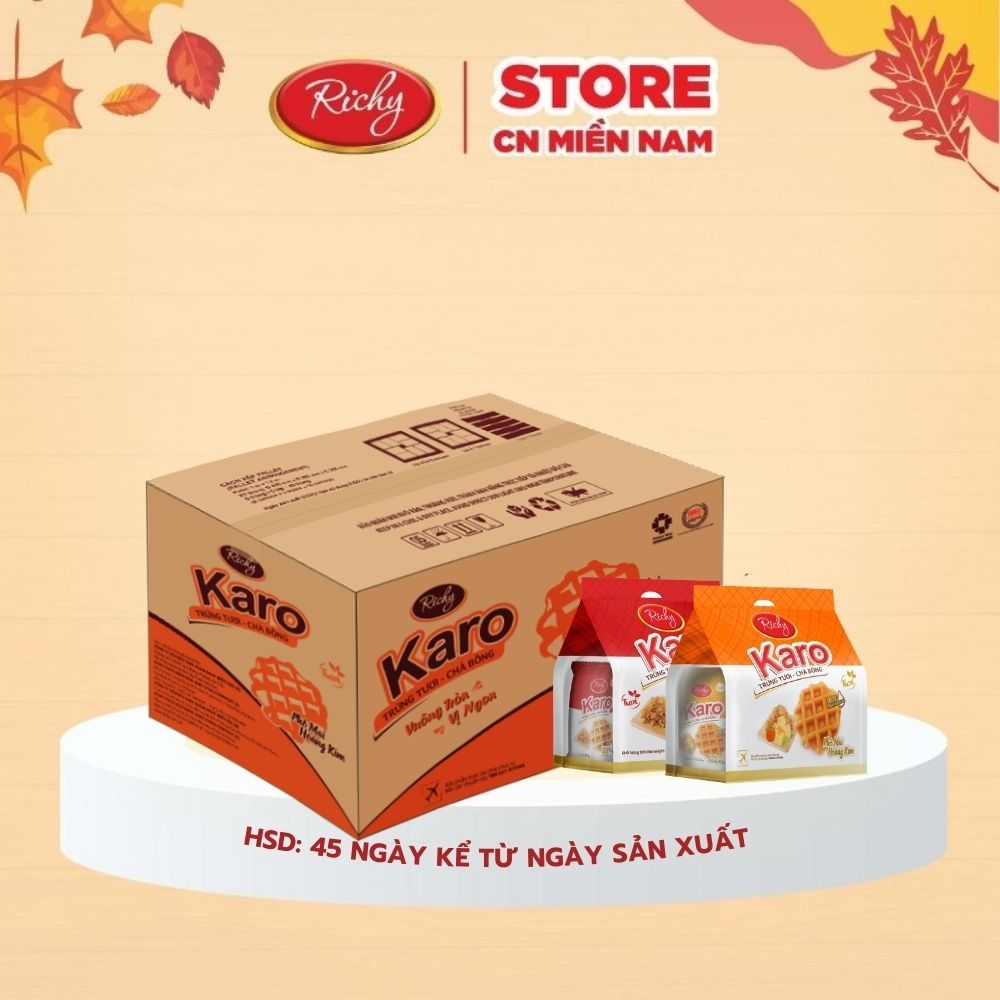 Thùng 72 bánh trứng tươi Karo Richy