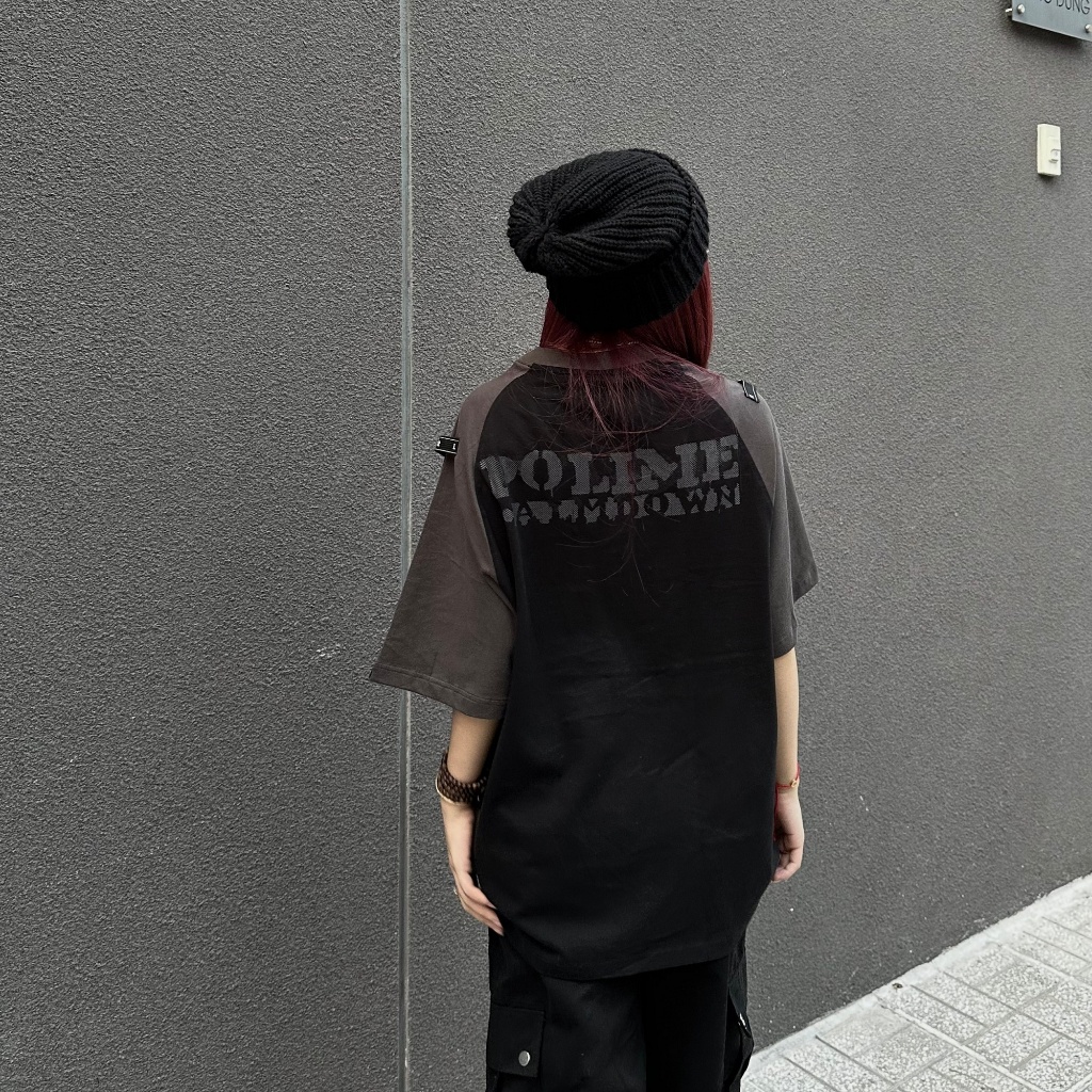 Áo thun raglan nam local brand tay lỡ Pandax polime calm down chính hãng unisex form rộng big size cotton phối màu