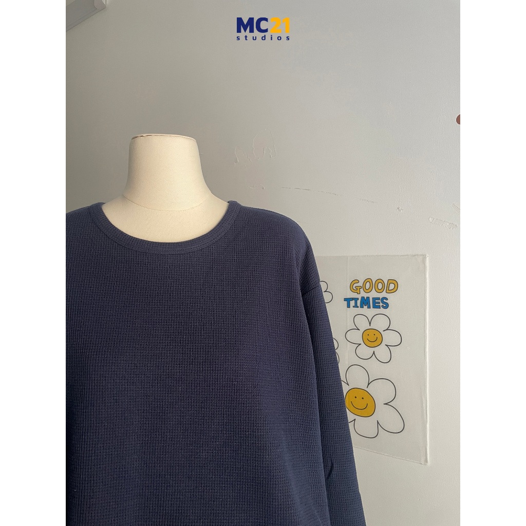 Áo thun dài tay MC21.STUDIOS oversize form rộng sweater Ulzzang Streetwear Hàn Quốc chất nỉ xốp cao cấp A3826