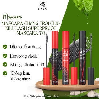 Chuốt mi CLIO Kill Lash Superproof Mascara 7g làm cong mi chống trôi
