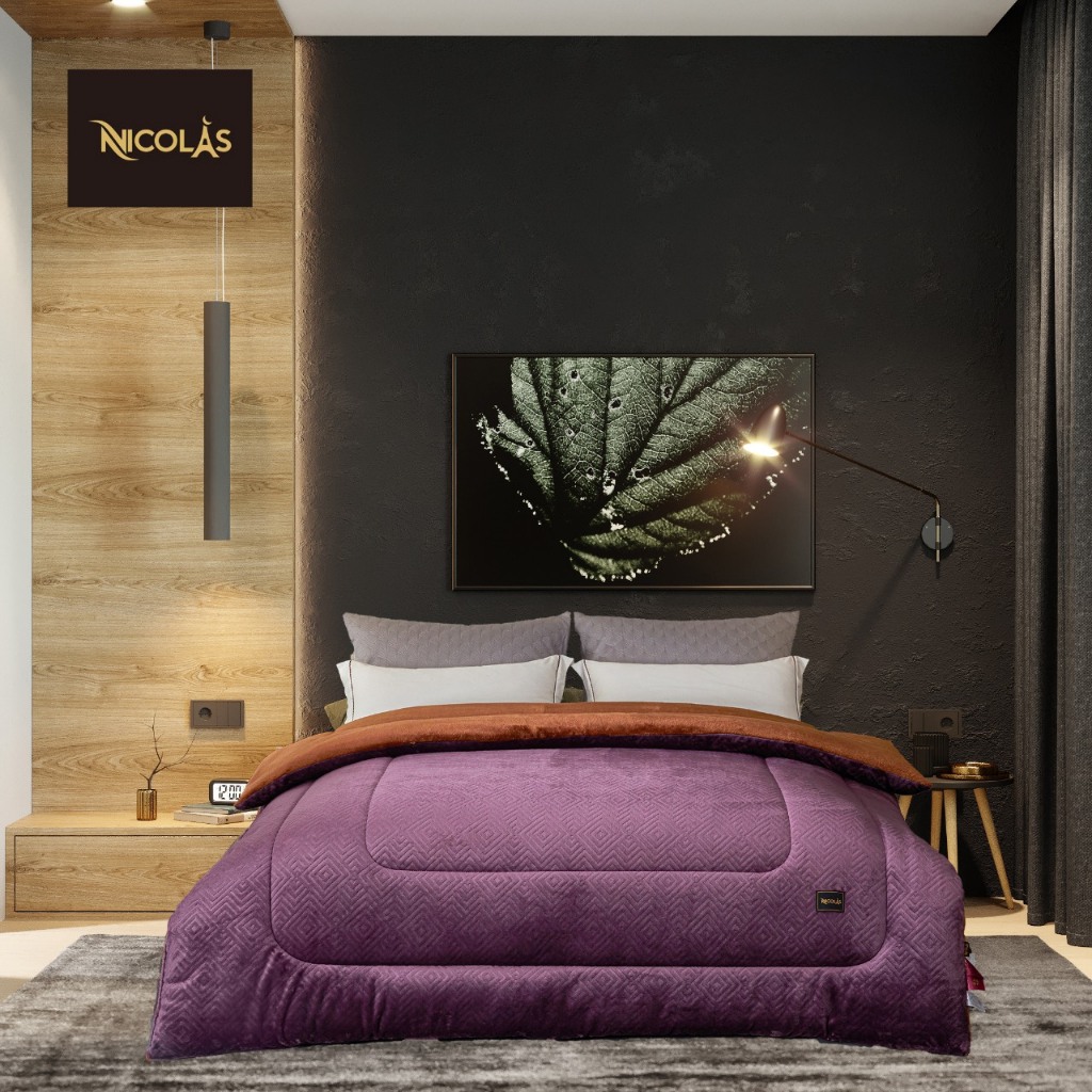 Chăn Lông Cừu Nicolas Nhập Khẩu Chính Hãng, Chăn Mùa Đông Siêu Ấm dùng cho thời tiết Đại Hàn Cho Giấc Ngủ Hoàn Hảo