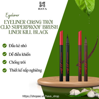Bút dạ kẻ mắt nước clio brush liner kill black hava shop