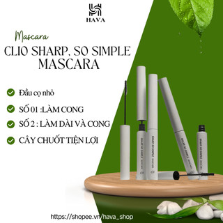 Mascara Clio Sharp, So Simple dài mi và cong mi tự nhiên, có protein dưỡng mi