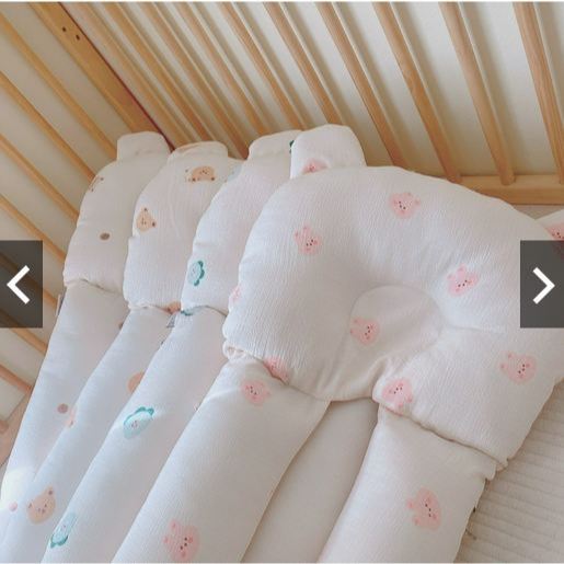 Bộ gối Minni Uala Monona gấu đa năng 65x35cm cho bé sơ sinh cao cấp ruột gối sợi bông tự nhiên 100% cotton chống bẹp đầu