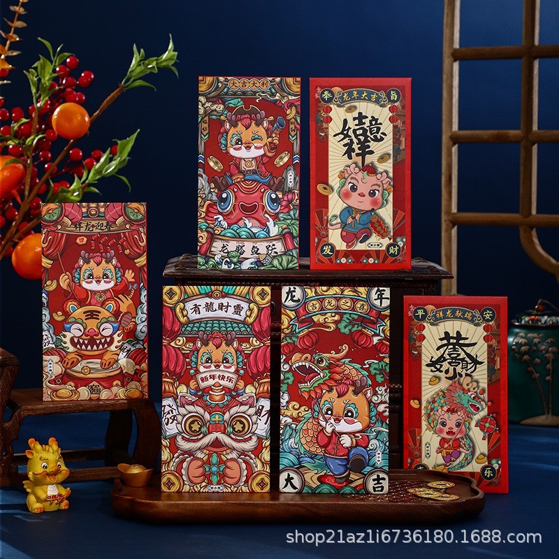 Phong bao lì xì tết 2024 combo 48 chiếc thiết kế độc lạ hàng quảng châu cao cấp d195