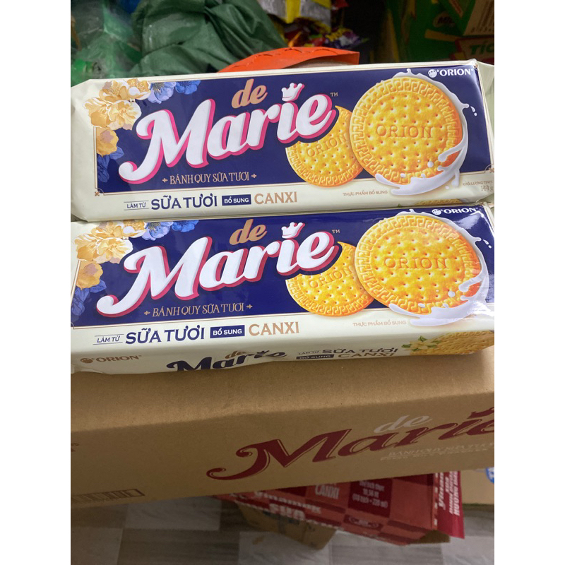 Bánh Quy Sữa Tươi De Marie Orion Bổ Sung Canxi 144g