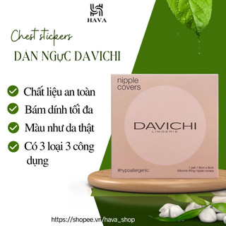 Miếng dán ngực silicon davichi nâng ngưc cao cấp, siêu mỏng, ôm khít hava shop