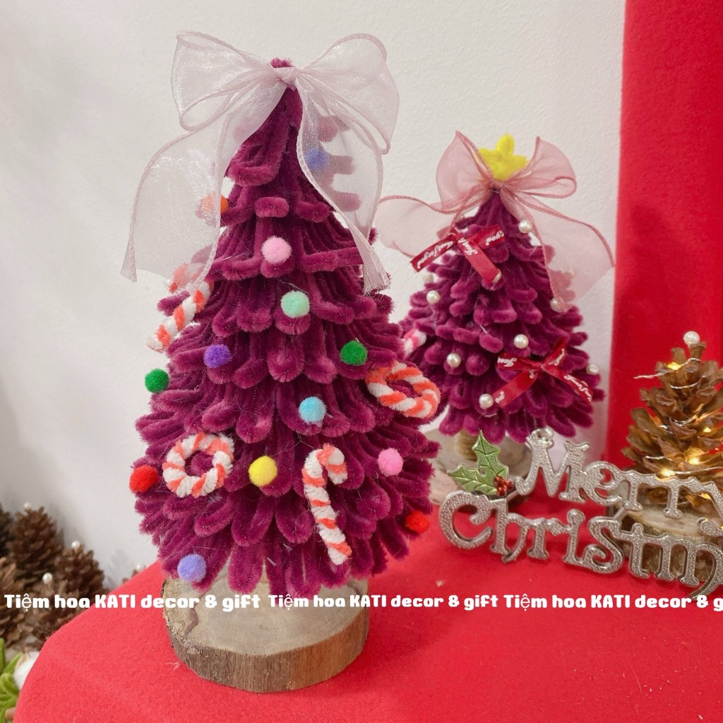 Cây thông Noel kẽm nhung , trang trí giáng sinh