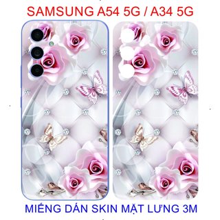 {Dán skin 3M lưng dành cho SAMSUNG A54 5G / A34 5G. bảo vệ máy chống trầy xước và làm đẹp, tạo thêm diện mạo mới}