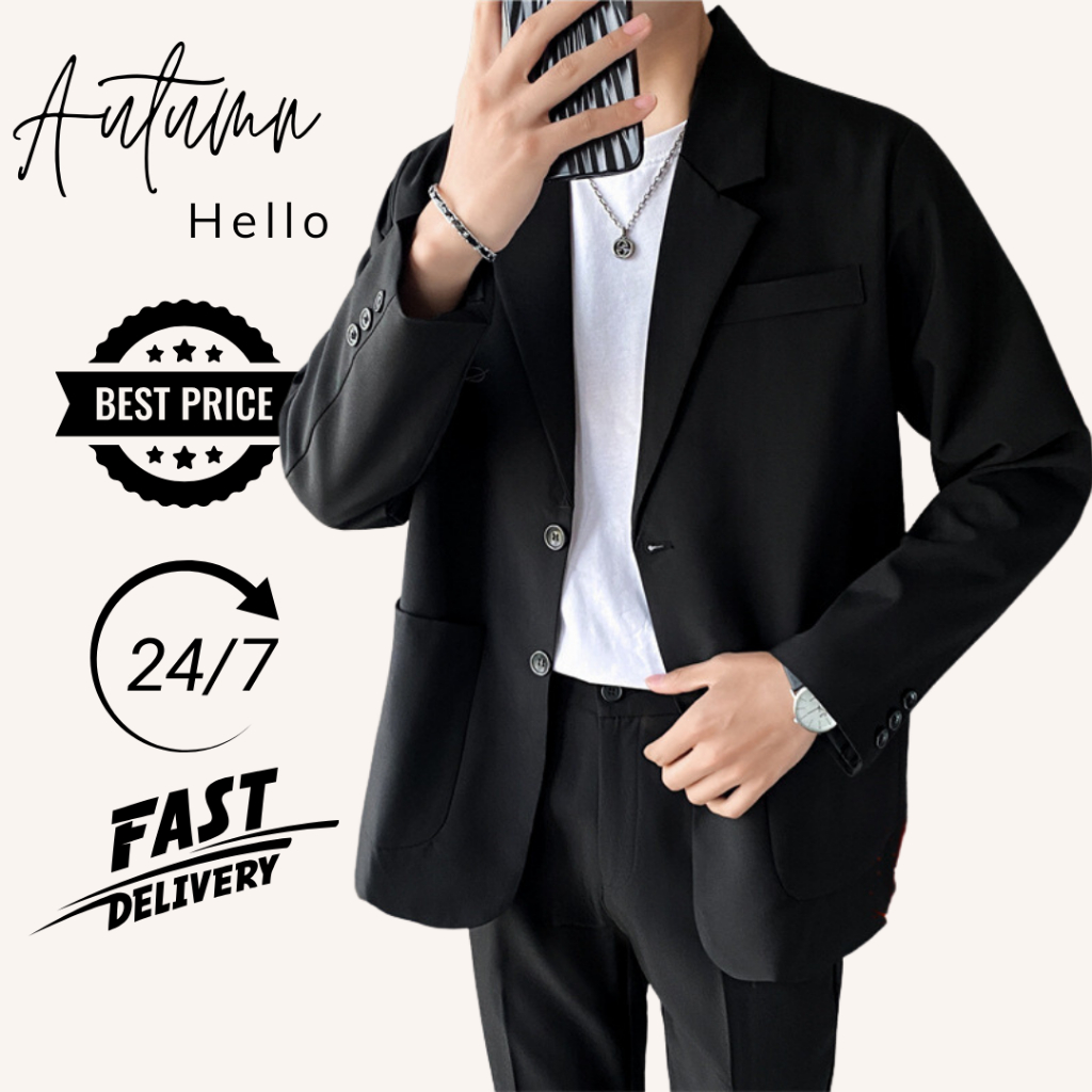 Áo Blazer Nam Giá Xưởng Dài Form Rộng, phong cách Hàn Quốc trẻ trung cá tính - JK0101