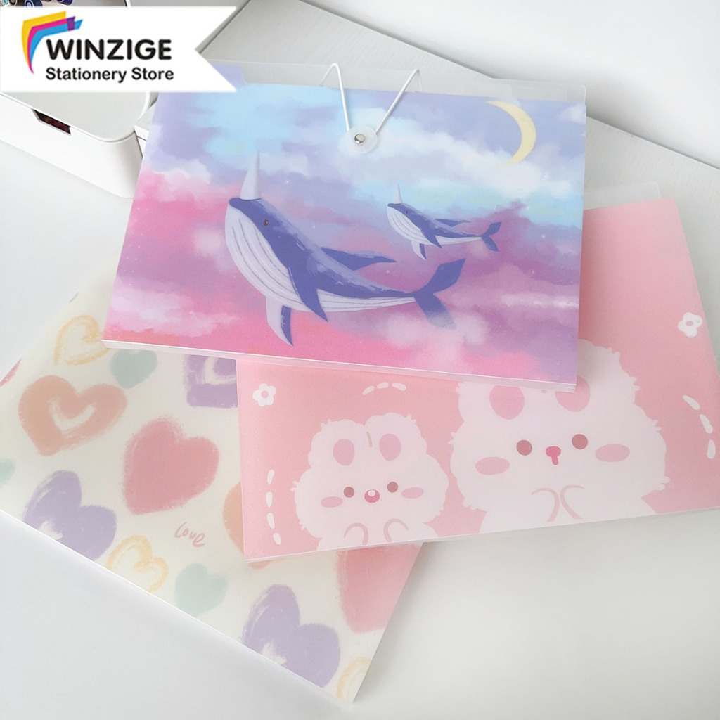 Winzige A4 Túi đựng tài liệu nhiều 8 12 ngăn cute - tệp đựng tài liệu kẹp file A4 phụ kiện văn phòng phẩm