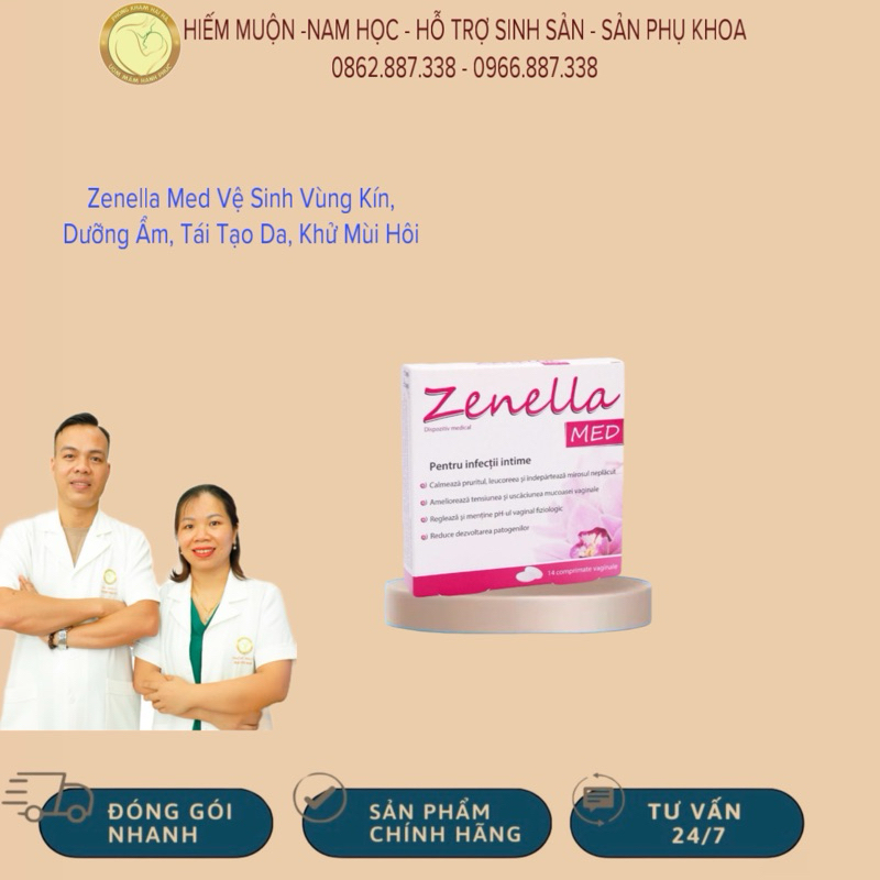 Zenella MED - Vệ Sinh Vùng Kín Nữ, Dưỡng Ẩm, Tái Tạo Da, Khử Mùi Hôi