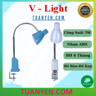 Đèn kẹp bàn đế bàn học v-light c-led 5w + bh 6 tháng hàng chính hãng