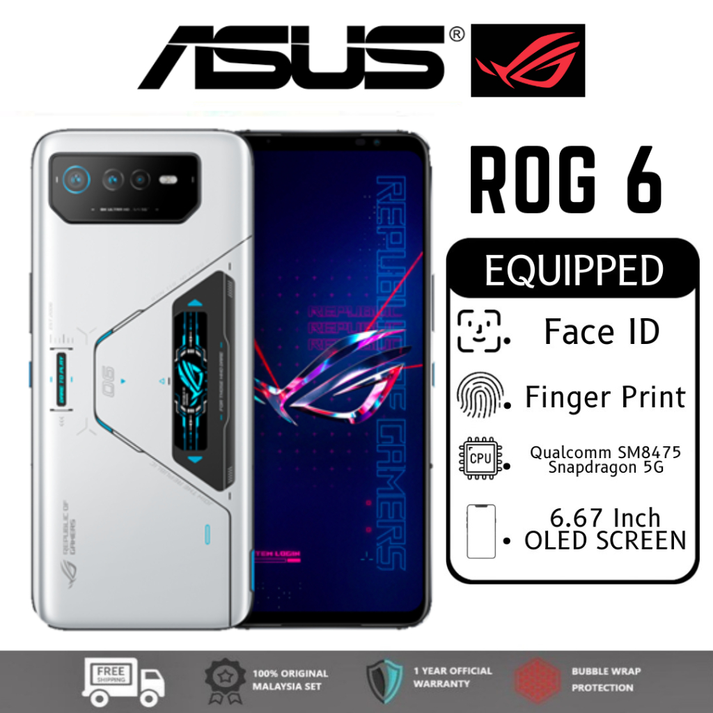 Asus ROG 6 M5 5G 512GB ROM + 12GB RAM Có chức năng Facelock 6.5 MÀN HÌNH IPS LCD * Điện thoại thông minh nhập khẩu mới