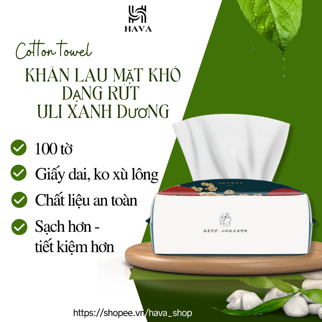 Khăn lau mặt dùng 1 lần đa năng dạng gói rút tiện lợi Uli nội địa Trung lau khô lau ướt - thay thế khăn vài thông thường