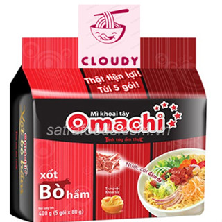 Combo 5 gói Mì Omachi bò, tôm, sườn, xào Spagheti