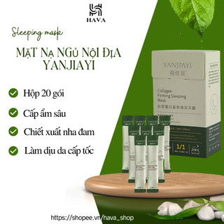 Hộp 20 Gói Mặt nạ ngủ thạch Collagen giúp nâng cơ mặt bổ sung collagen HAVA SHOP