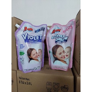 Nước giặt xả 2 trong 1 AON Baby 2.4L (Mẹ và Bé) (Sạch, Thơm)