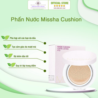 Phấn Nước Missha Cushion - Phấn Nước Minh Anh Authstore Màu Hồng, Đỏ Siêu Căng Mịn Dành Cho Da Dầu Chính Hãng Hàn Quốc