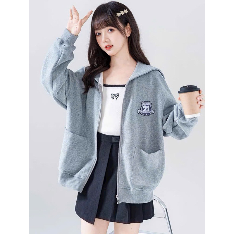 Áo Khoác Nỉ  "2 Túi Hộp " Tăng Màu " Da Sáng "